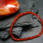 Carnelian Genuine Bracelet ~ 7 Inches ~ 4mm Facetted Beads