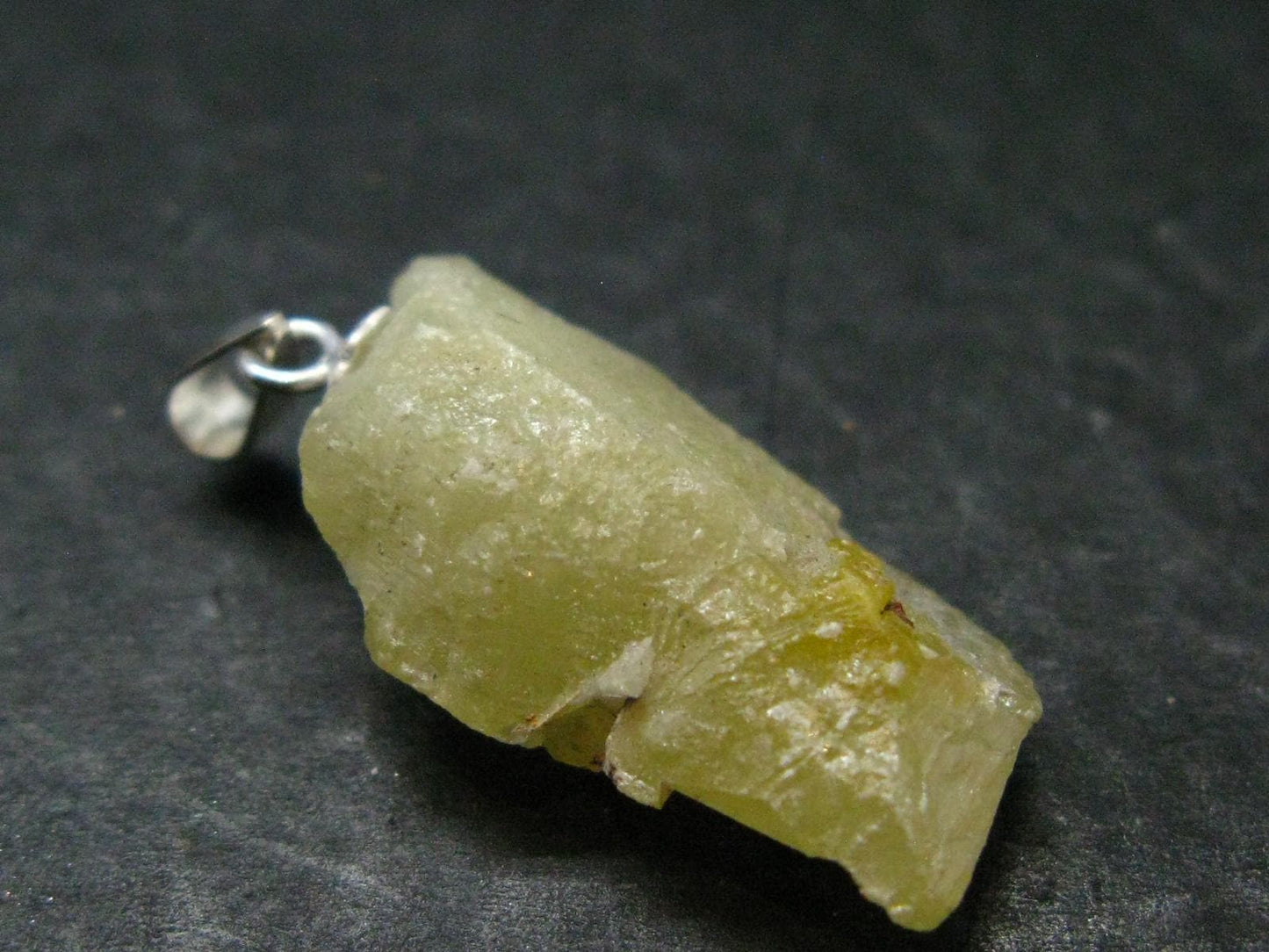 Wulfenite Crystal Silver Pendant From Arizona, USA - 1.0" - 6.78 Grams