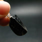 Tibetan Black Tektite Silver Pendant From Tibet - 1.0" - 3.16 Grams