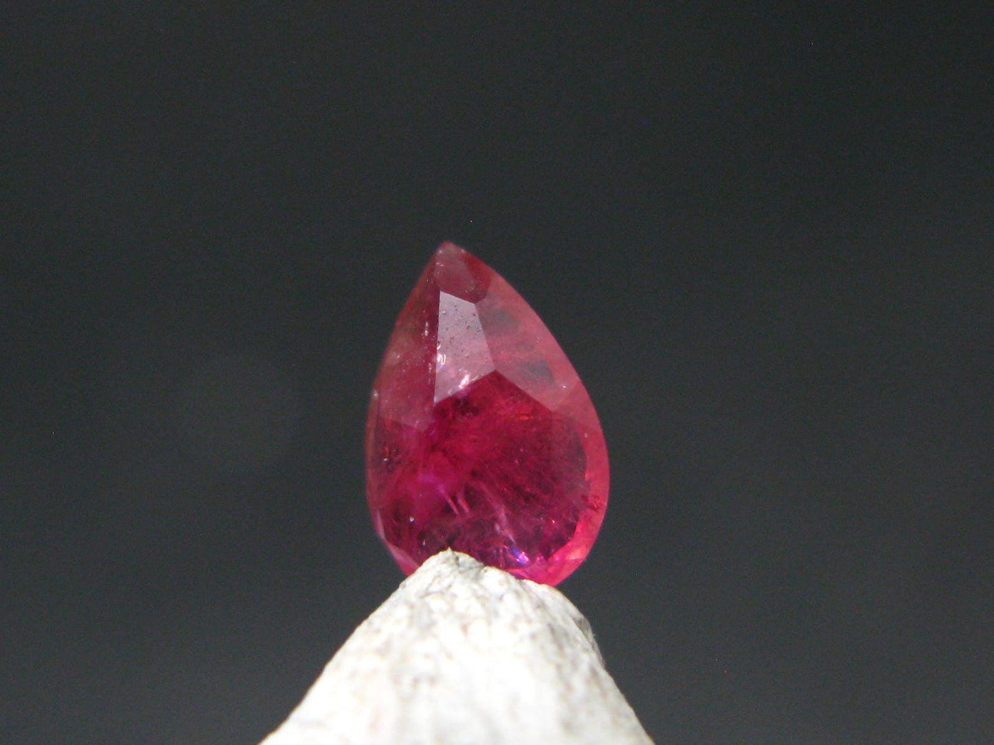 Beautiful Rare Gem Bixbite Red Beryl Emerald Cut Stone From Utah USA - 0.43 Carats - 6.5x4.6mm