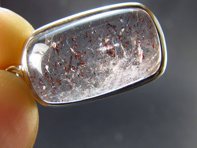 Lepidocrocite in Quartz Sterling Silver Pendant - 1.2" - 4.09 Grams