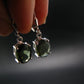 Moldavite Tektite Silver Earrings from Czech Republic - 2.79 Grams