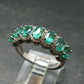 Emerald Faceted Silver Ring from Colombia - 4.38 Grams Total - Size 7.5