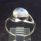 Natural Oval Shaped Glow From Inside Moonstone 925 Silver Ring - Size 8 - 2.6 Grams