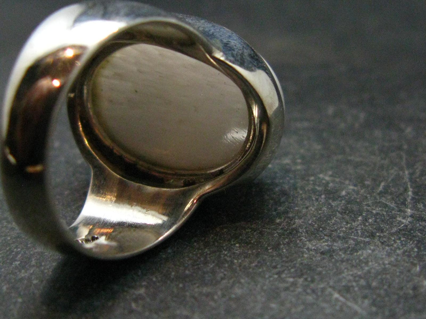 Scolecite Sterling Silver Ring From India - Size 7.50