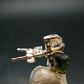 Moldavite & Herkimer Diamond Silver Stud Earrings - 0.4" - 2.52 Grams