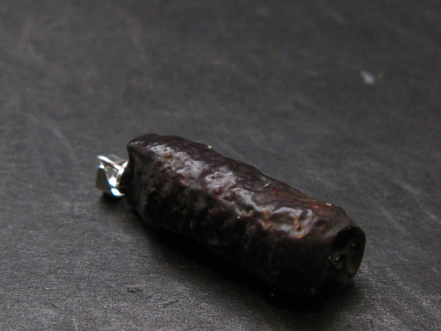 Rare Prophecy Stone Limonite after Pyrite Silver Pendant From Egypt - 1.2" - 4.91 Grams