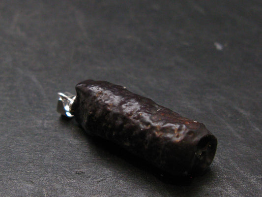 Rare Prophecy Stone Limonite after Pyrite Silver Pendant From Egypt - 1.2" - 4.91 Grams