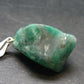 Natural Emerald Tumbled Stone Silver Pendant from Brazil - 1.2" - 5.91 Grams