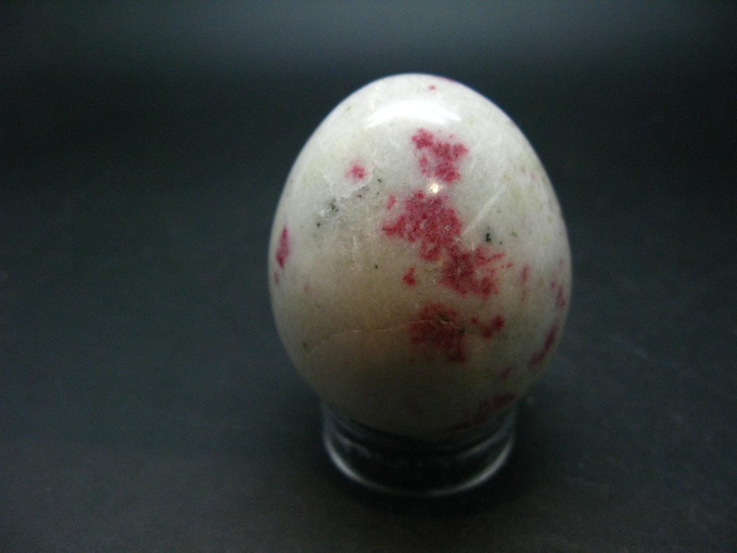 Large Cinnabar in Quartz Egg from Peru - 131.54 Grams - 2.0"