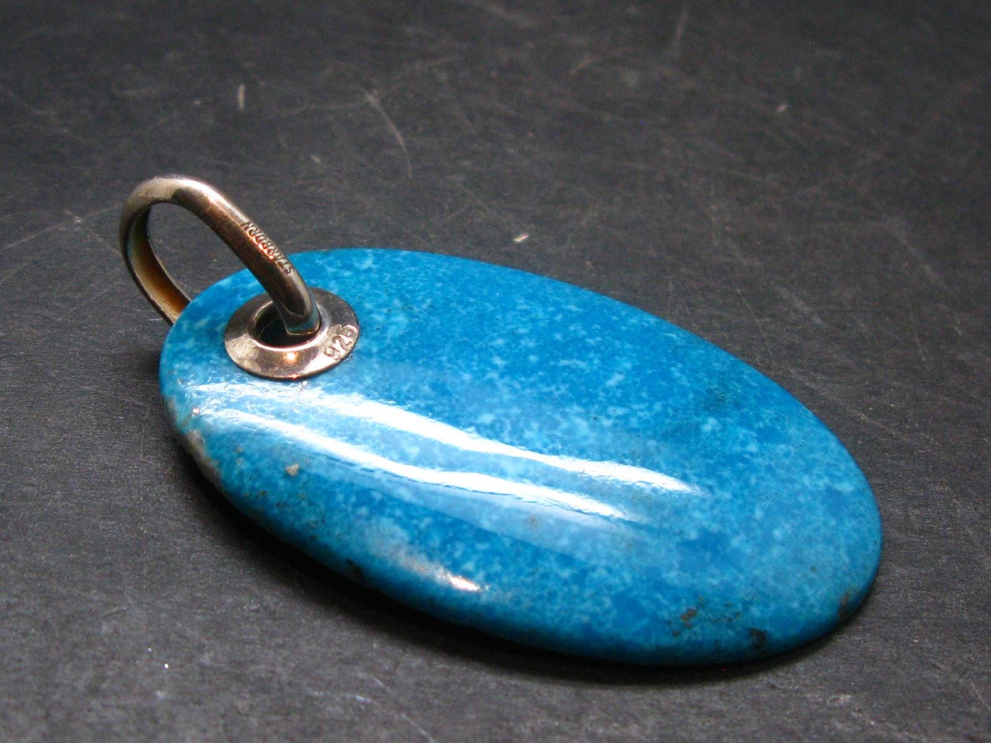 Turquoise Silver Pendant - 2.2" - 11.66 Grams