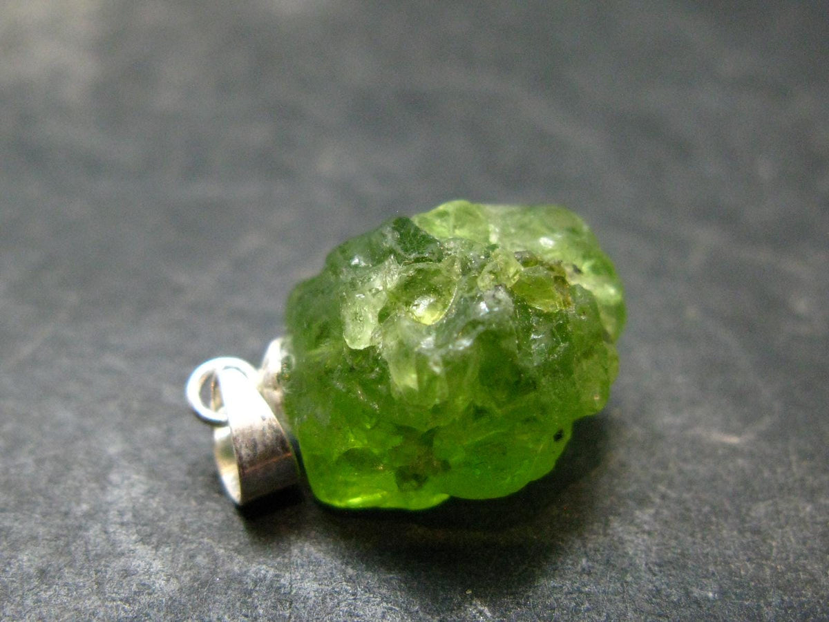 Peridot Olivine Pendant in SS From Arizona - 0.8" - 2.68 Grams