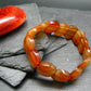 Carnelian Genuine Bracelet ~ 7 Inches ~ 18mm Oval Beads