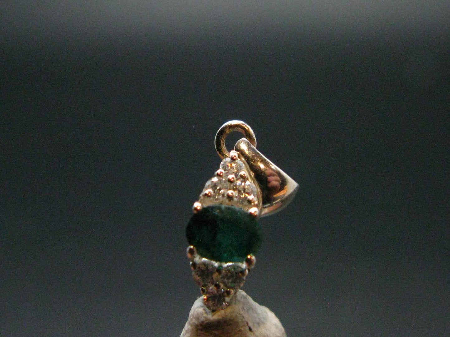 Emerald Silver Pendant From Colombia - 0.49 Grams
