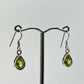 Peridot Teardrop Dangle Earrings | Sterling Silver August Birthstone