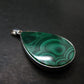 Queen of Green!! Genuine Vivid Vibrant Green Malachite Sterling Silver Pendant - 1.9" - 16.95 Grams