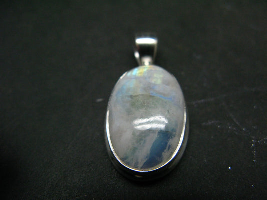 Natural Glow From Inside Moonstone 925 Silver Pendant - 1.3" - 6.5 Grams