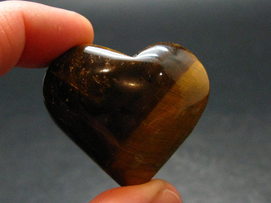 Tiger Eye Heart From Brazil - 1.4"