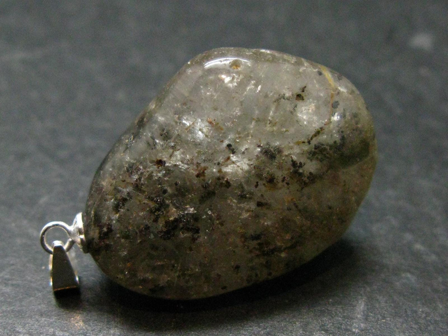 Rare Witches Finger Quartz Crystal Silver Pendant From Zambia - 1.4" - 9.92 Grams