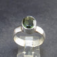 Moldavite Tektite Facetted Silver Ring from Czech Republic - Size 9 - 6.21 Grams