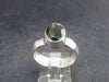 Moldavite Tektite Facetted Silver Ring from Czech Republic - Size 9 - 6.21 Grams