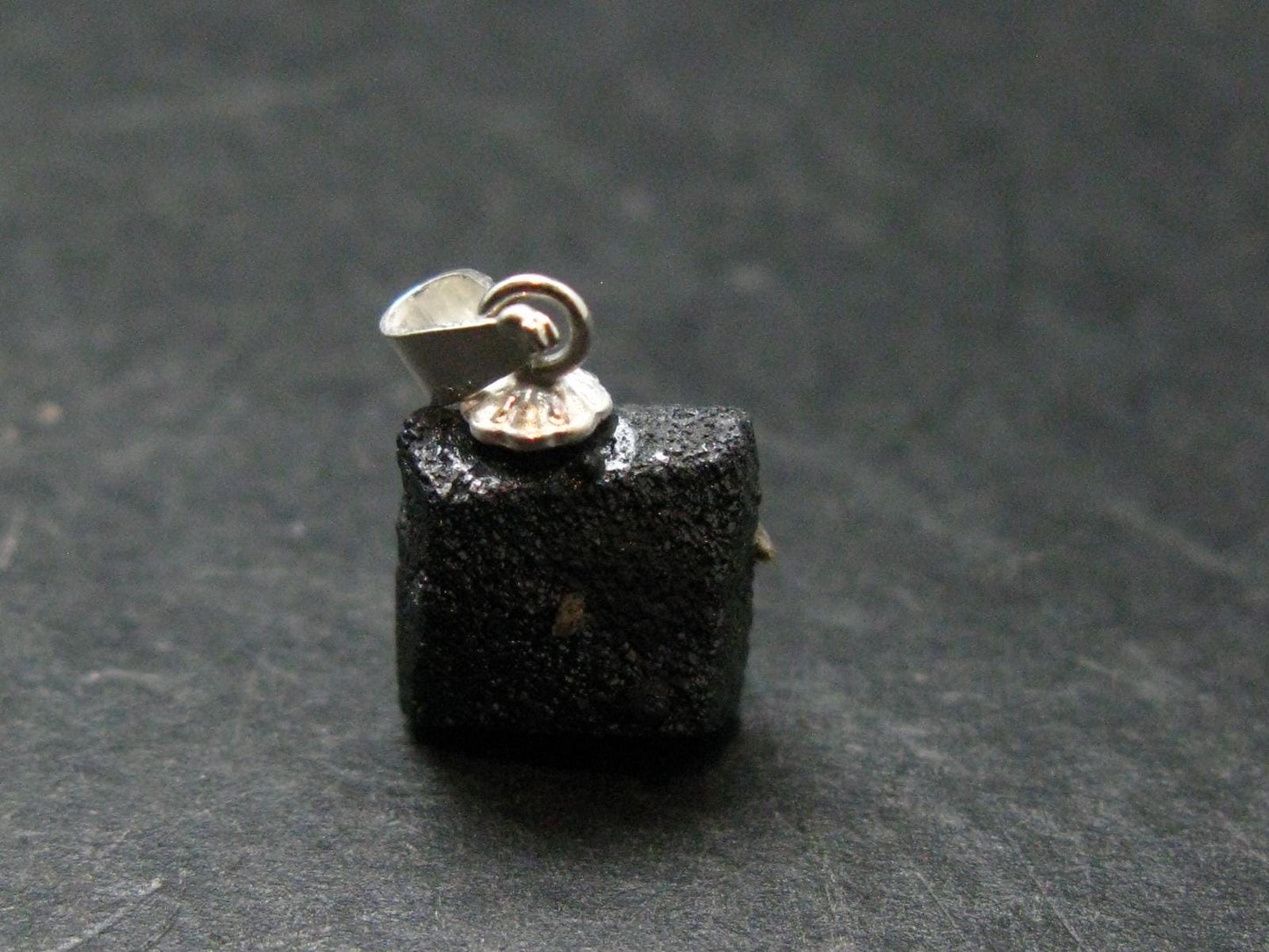 Extremely Rare! Amazing Natural Terminated Brookite Crystal Silver Pendant From Arkansas - 0.7" - 1.43 Grams