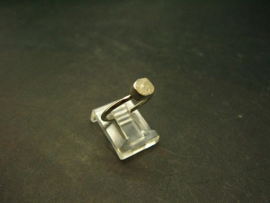 Amblygonite Silver Ring From Brazil - 1.86 Grams - Size 6
