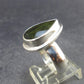 Moldavite Tektite Facetted Silver Ring from Czech Republic - Size 8 - 8.19 Grams