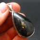 Very Rare Sterling Silver Nuumite Nuummite Pendant From Greenland - 1.6" - 10.53 Grams