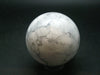 Howlite Sphere White/Grey Veins from South Africa - 2.9”
