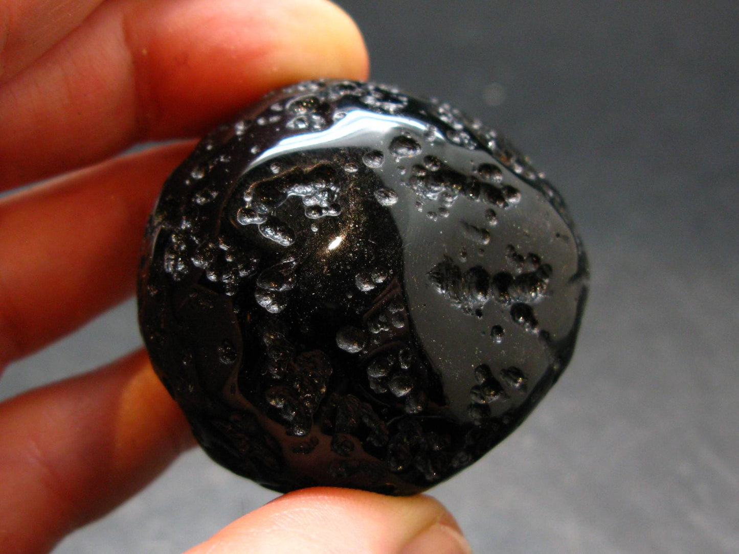 Rare Large Black Tibetan Tektite Raw Piece from Tibet - 1.5" - 57.0 Grams