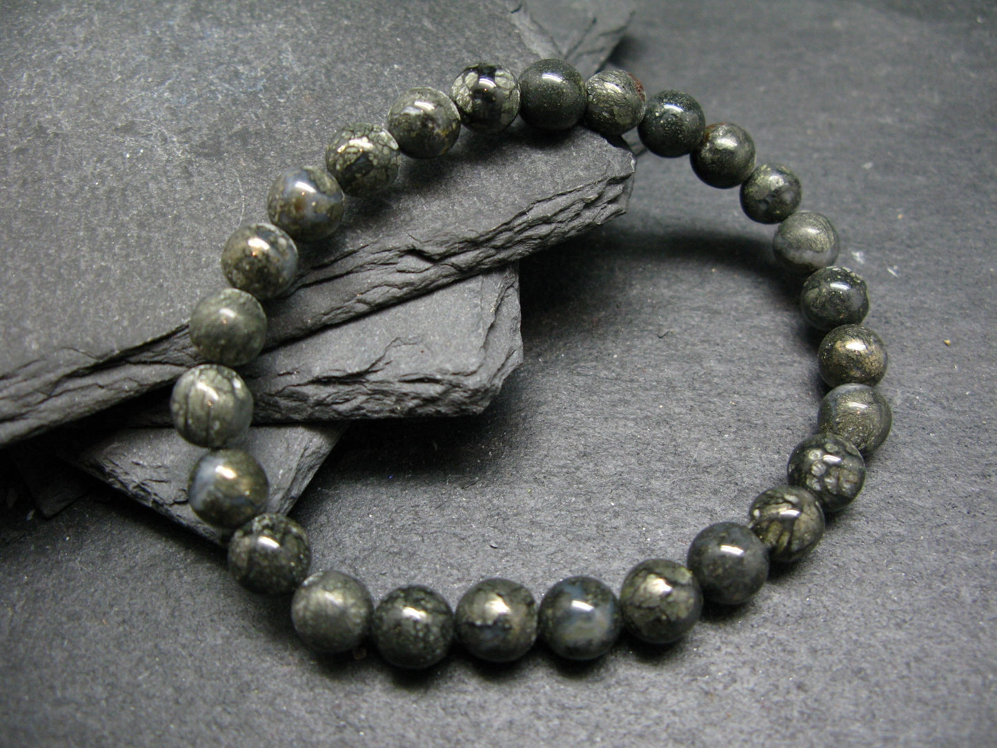 Healers Gold Genuine Bracelet ~ 7 Inches ~ 8mm Round Beads
