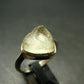 Natural Gem Raw Libyan Desert Glass Tektite Sterling Silver Ring from Libya - Size 6.5 - 4.33 Grams