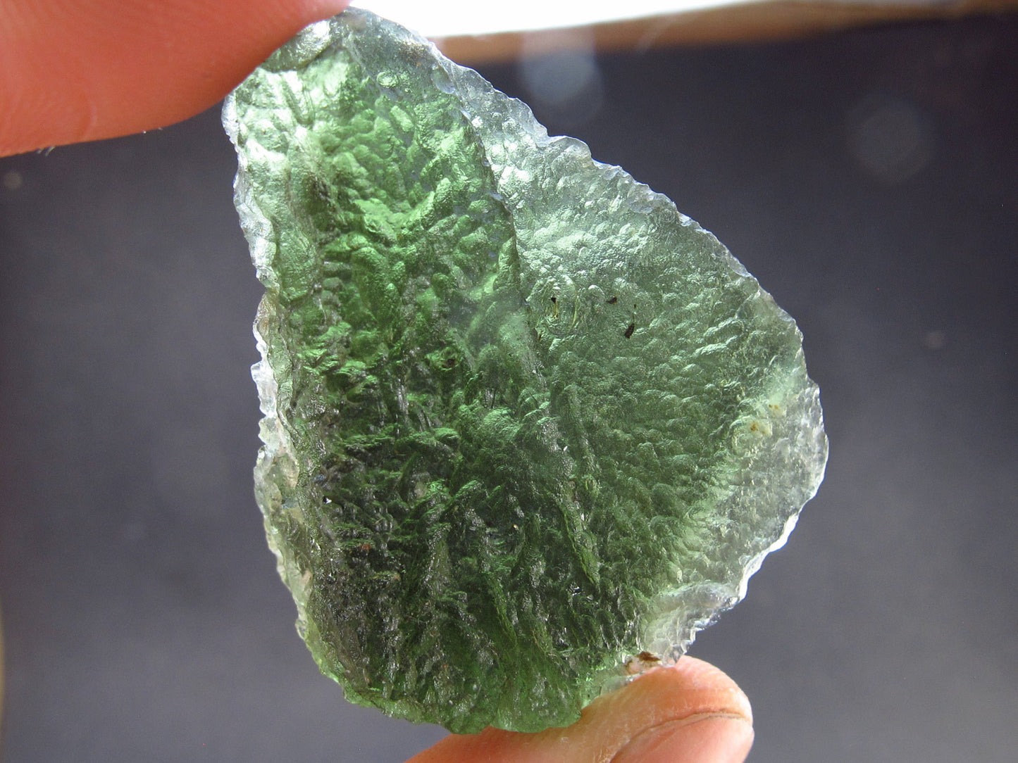 Moldavite Tektite Raw Piece from Czech Republic - 1.6" - 66.9 Carats - 13.3 Grams