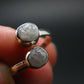 Very Rare White Cryolite 925 Silver Ring from Greenland - Size 8 - 2.38 Grams