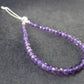 Natural Faceted Round Beads Amethyst 925 Silver Bracelet - Size Adjustable - 2.86 Grams