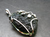 Gem Moldavite Tektite SS Pendant From Czech Republic - 1.8" - 13.1 Grams