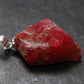 Rare Raw Rhodonite Silver Pendant From Brazil - 1.0" - 4.0 Grams
