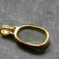 Moldavite Tektite Gold Plated Silver Pendant from Czech Republic - 0.8" - 1.0 Grams