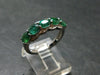 Emerald Faceted Silver Ring from Colombia - 3.05 Grams Total - Size 6