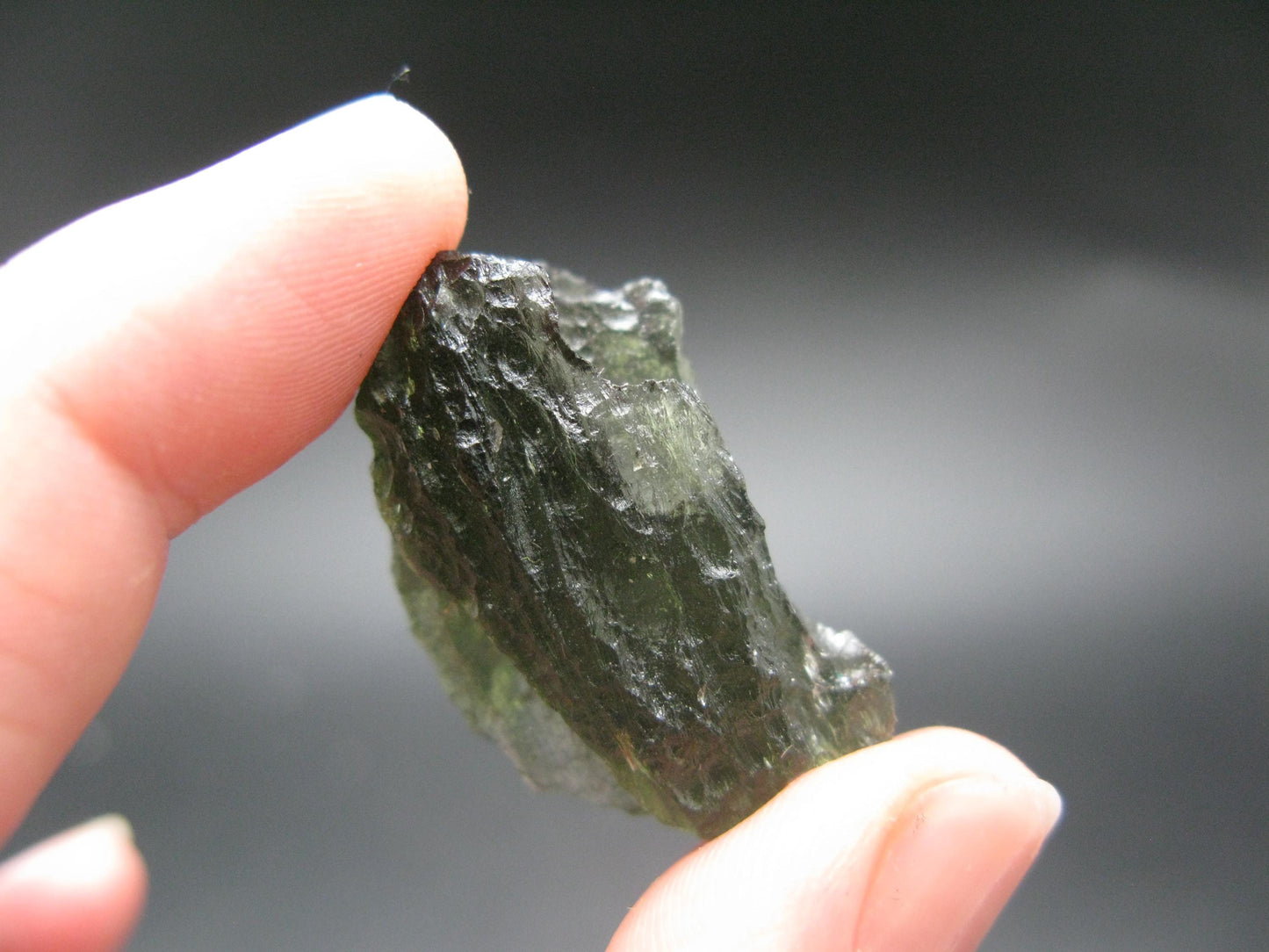Moldavite Tektite Raw Piece from Czech Republic - 1.2" - 32.20 Carats - 6.46 Grams