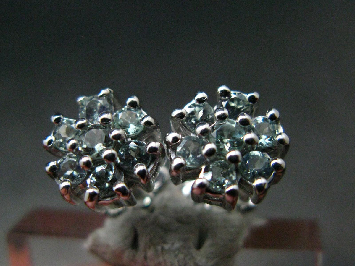 Alexandrite Gem Silver Stud Earrings From Russia - 2.55 Grams