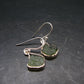 Moldavite Tektite Silver Earrings from Czech Republic - 2.7 Grams