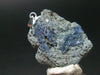 Benitoite Cluster Silver Pendant From California - 1.4" - 3.87 Grams