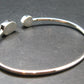 Libyan Tektite Glass Sterling Silver Bracelet - 5.36 Grams - Size Adjustable