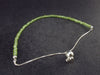 Evening Emerald!! Lightweight Sparkly Faceted Peridot Olivine Tiny Beads Silver Bracelet - Size Adjustable - 3.0 Grams