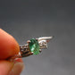 Emerald Crystal Silver Ring from Colombia - 1.28 Grams - Size 7.25