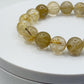 Elegant Rutilated Crystal Bead Bracelet – Natural Gemstone, Stretch Healing Jewelry