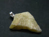 Large Natural Agni Gold Danburite Sterling Silver Pendant from Tanzania - 1.3" - 3.85 Grams