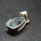 Stunning Genuine Faceted Aquamarine Gem Sterling Silver Pendant From Brazil - 0.9"